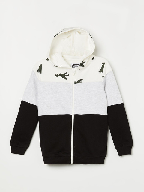 

Fame Forever by Lifestyle Boys Off White & Black Colourblocked Sweatshirt