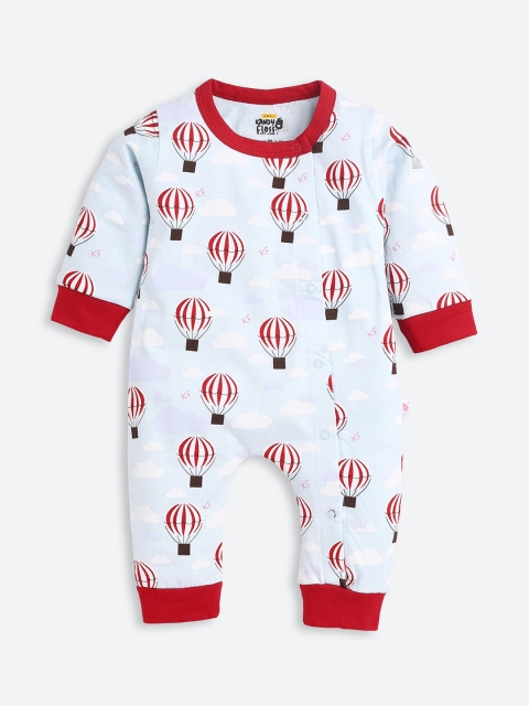 

AMUL Kandyfloss Unisex Pure Cotton Rompers, Blue