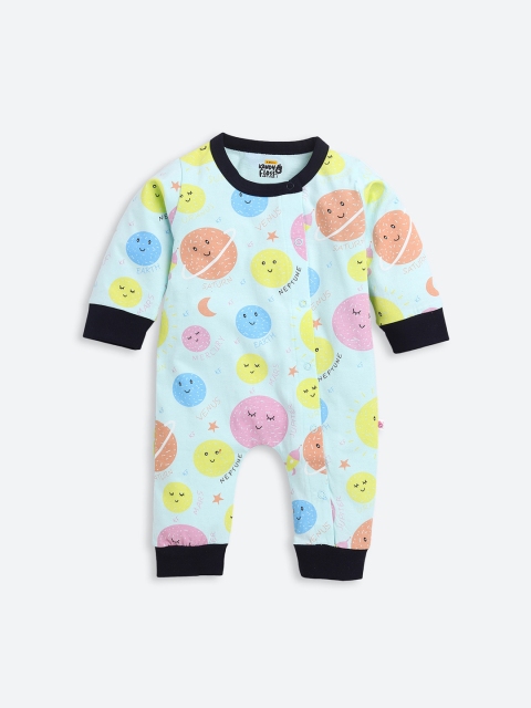 

AMUL Kandyfloss Unisex Mint Blue Winter Rompers