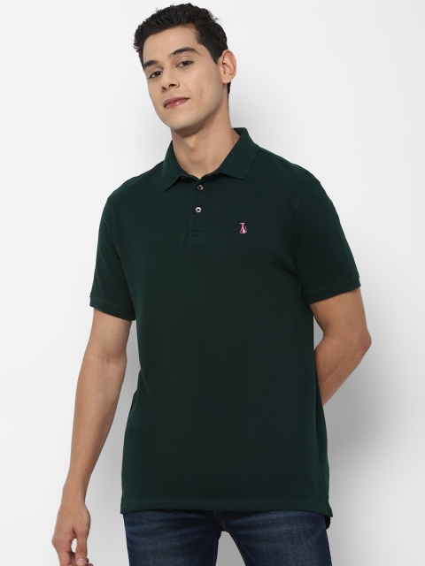 

SIMON CARTER LONDON Men Green Polo Collar Slim Fit T-shirt