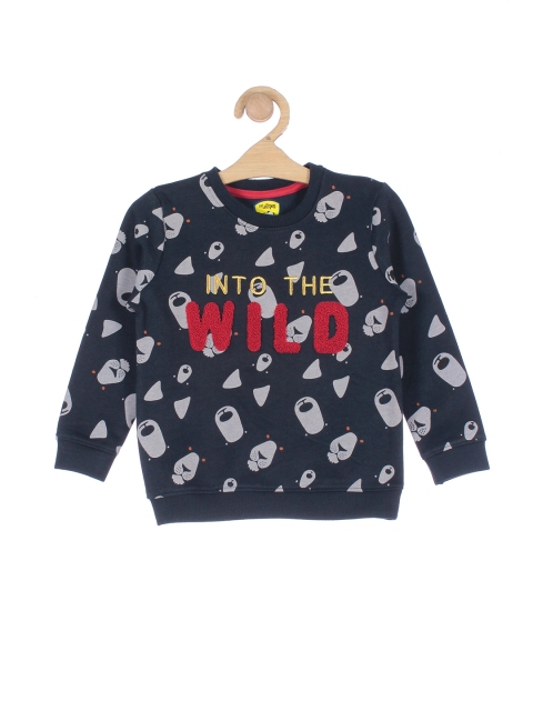 

Lil Lollipop Unisex Kids Navy Blue Printed Sweatshirt