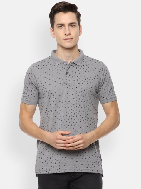 

Van Heusen Sport Men Grey Printed Polo Collar T-shirt