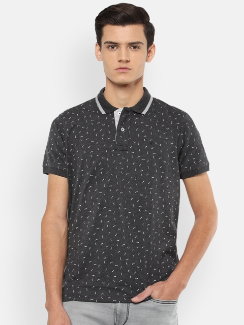 

Van Heusen Sport Men Grey Printed Polo Collar T-shirt