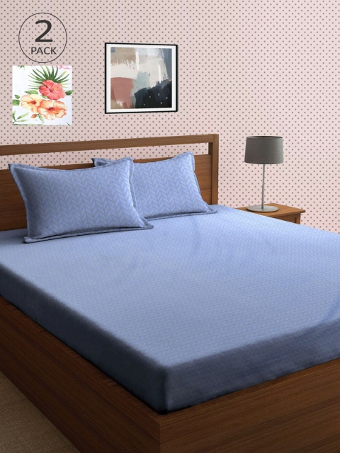 

KLOTTHE Multicoloured Floral 210 TC 2 King Bedsheet with 4 Pillow Covers, Multi