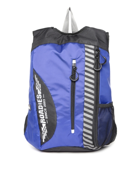 

Roadies by THe VerTicaL Unisex Blue & Black Printed Backpack