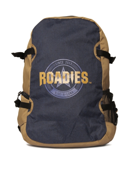 

The Vertical Unisex Mustard and Navy Roadies Collection Colourblocked Backpack