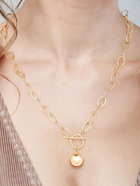 

OOMPH Gold-Toned Alloy Gold Plated Tasselled Necklace