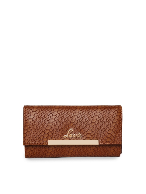 

Lavie Women Brown Textured Two Fold Wallet