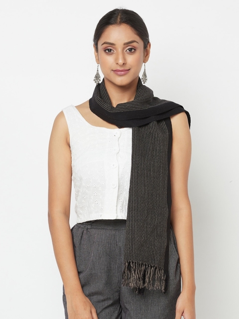 

Fabindia Women Black & Brown Self-Design Mufflers