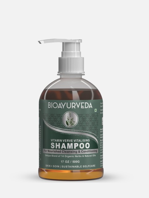 

BIOAYURVEDA Vitamin Verve Vitalising Shampoo-500g, Sea green