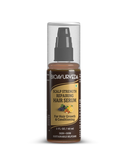 

BIOAYURVEDA Scalp Strength Repairing Hair Serum-60ml, Brown
