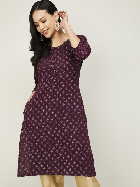 

Melange by Lifestyle Women Red Ethnic Motifs Kurta