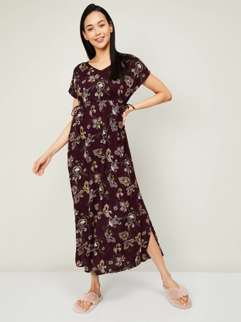 

Ginger by Lifestyle Red Printed Maxi Nightdress