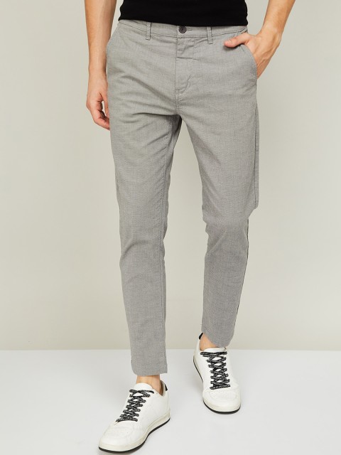 

CODE by Lifestyle Men Grey Chinos Trousers