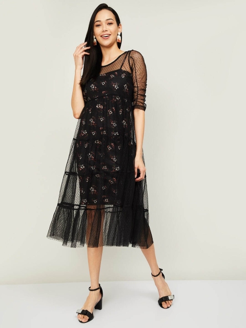 

CODE by Lifestyle Black A-Line Midi Dress