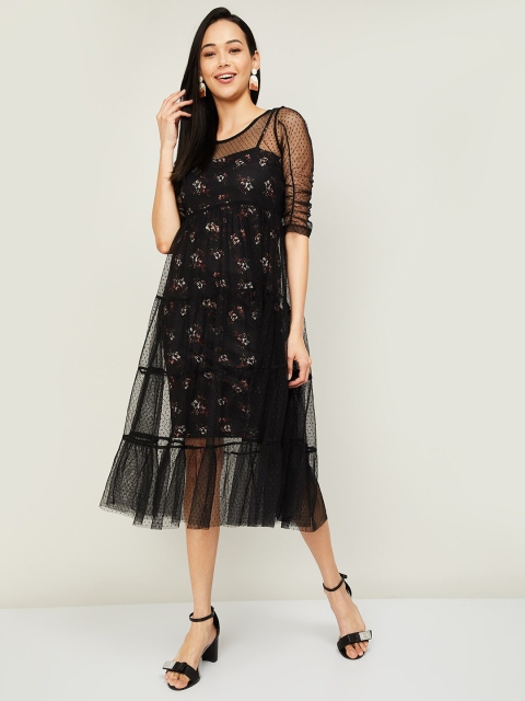 

CODE by Lifestyle Black A-Line Midi Dress