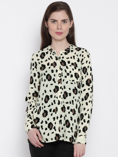 

ONLY Women White Printed Shirt Style Top