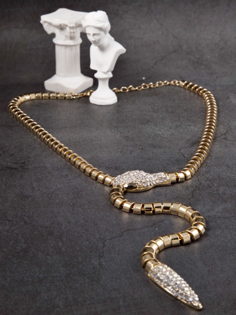 

anore Gold-Toned & White Gold-Plated Necklace