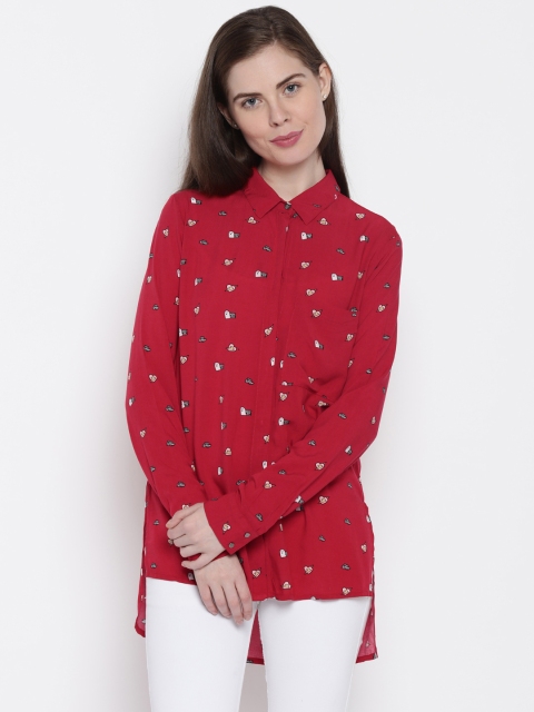 

ONLY Women Red Printed Casual Shirt