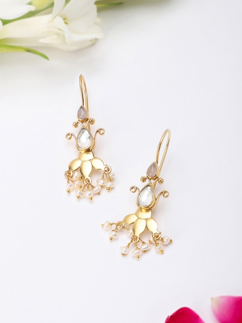 

Fabindia Gold-Toned Contemporary Drop Earrings