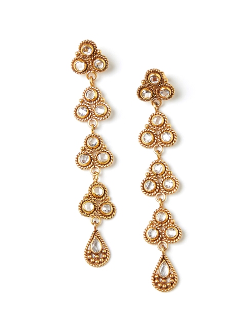 

Fabindia Gold-Toned Contemporary Drop Earrings