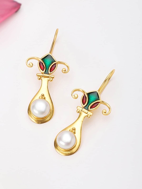 

Fabindia Gold-Toned Contemporary Drop Earrings