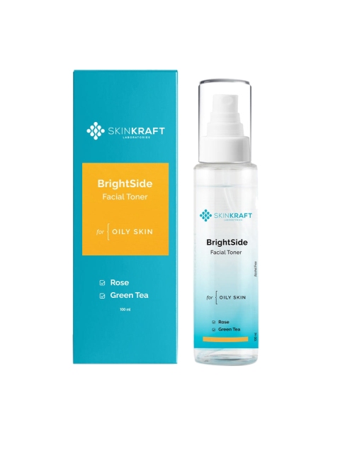 

SKINKRAFT Rose & Green Tree Bright Side Facial Toner - Oily Skin, Transparent