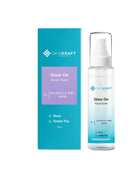 

SKINKRAFT Rose & Green Tea Glow On Facial Toner - Dry Skin, Transparent