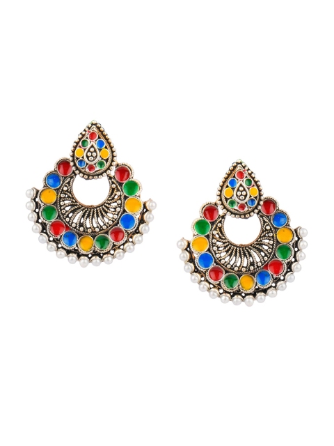 

DESI COLOUR Multicoloured Contemporary Drop Earrings, Multi