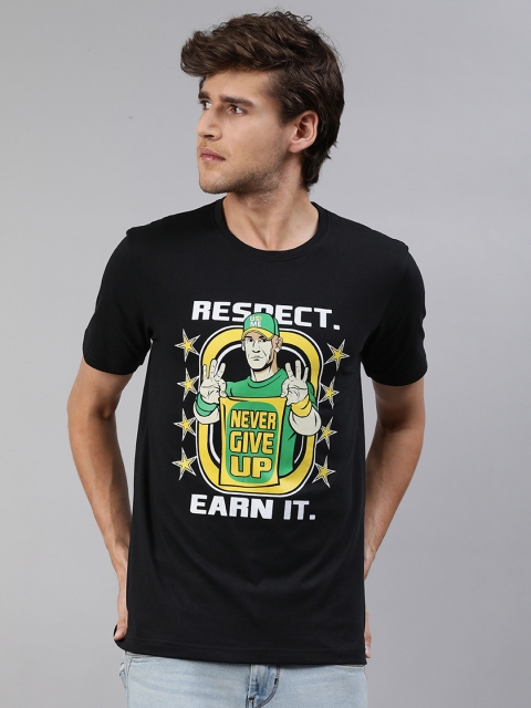 

The Souled Store Men Black Printed T-shirt