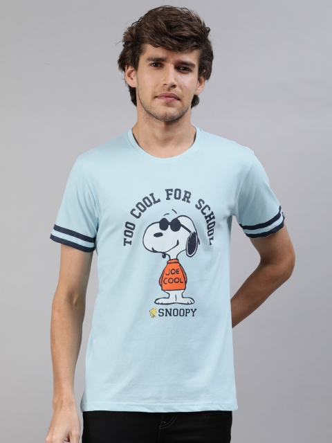 

The Souled Store Men Blue Printed T-shirt
