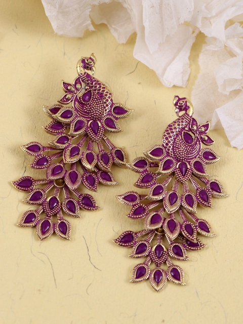 

Crunchy Fashion Purple Classic Drop Earrings