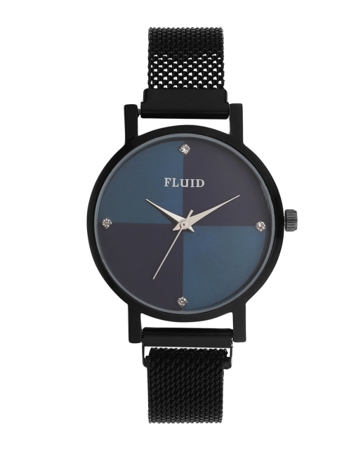 

FLUID Women Blue & Black Printed Dial Bracelet Style Analogue Watch FL-Mag-BK-05