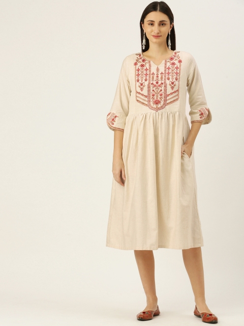 

Touch Trends Off White Embroidered Tunic