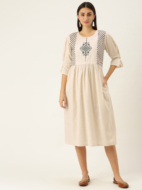 

Touch Trends Off White Embroidered Tunic