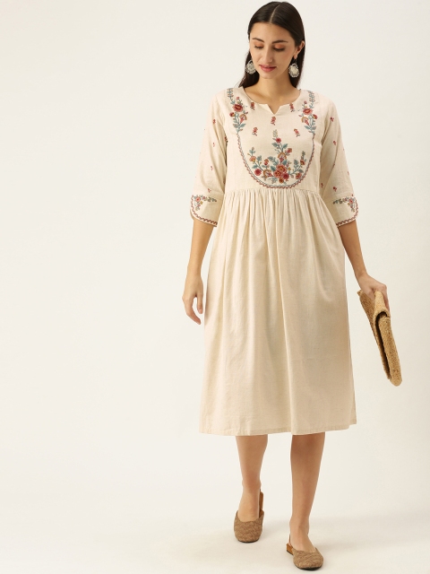

Touch Trends Off White Embroidered Tunic
