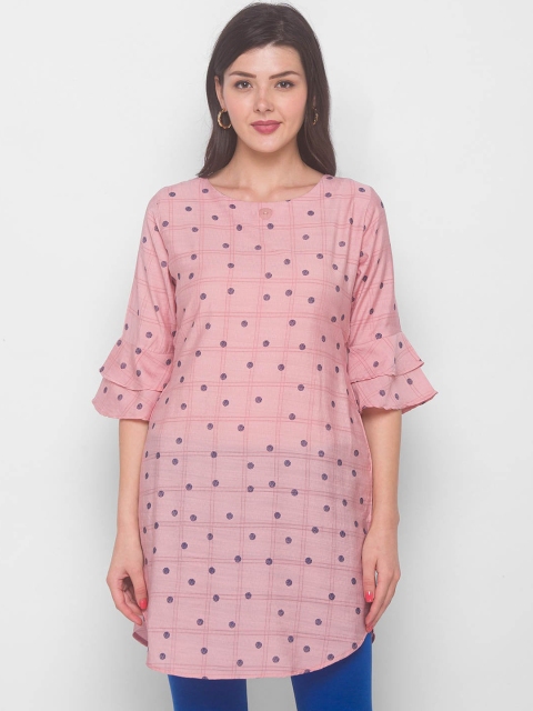 

ZOLA Women Peach Flared Sleeves Kurta