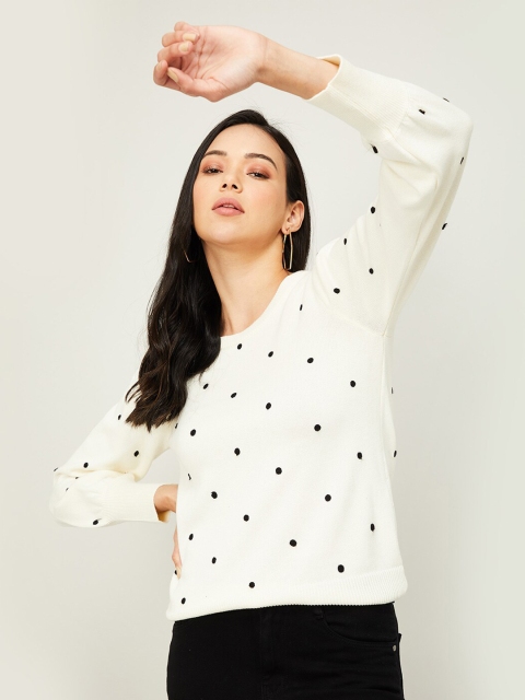 

Bossini Women Off White Sweatshirt