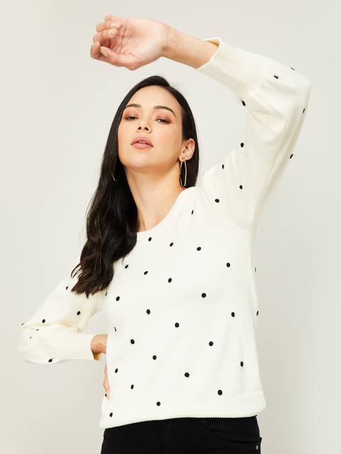 

Bossini Women Off White Printed Sweatshirt