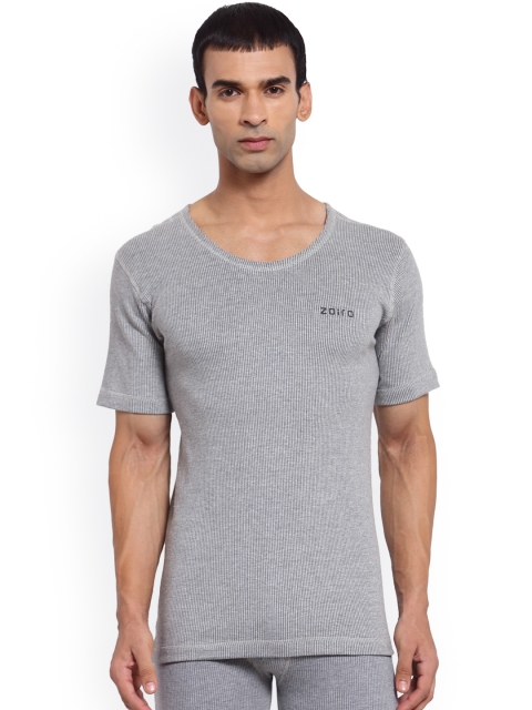 

Zoiro Men Grey Melange Solid Thermal Top