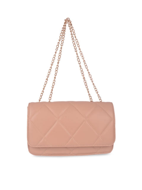 

Bagkok Beige Colourblocked PU Structured Handheld Bag with Bow Detail
