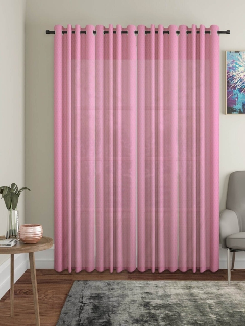 

Molly & Michel Set of 4 Pink Long Door Curtain