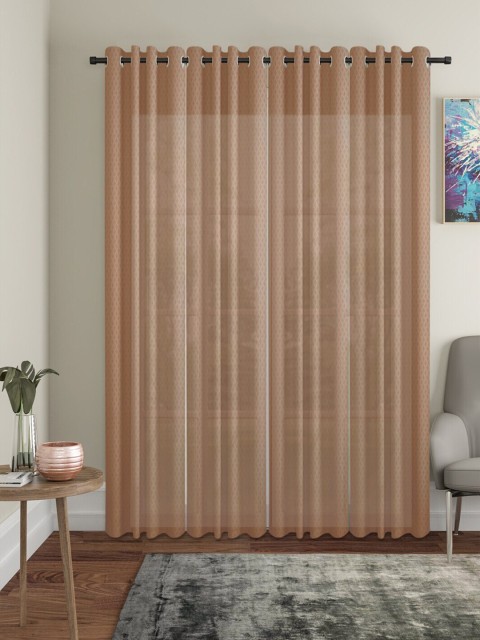 

Molly & Michel Beige Set of 4 Geometric Door Curtains