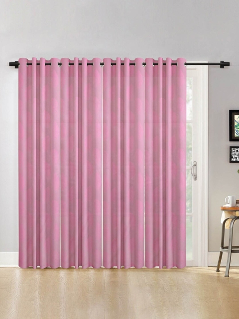 

Molly & Michel Pink Set of 4 Floral Long Door Curtains