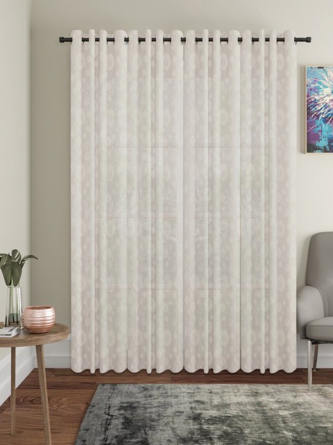 

Molly & Michel Off White Set of 4 Long Door Curtain