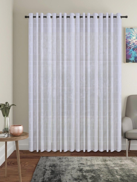 

Molly & Michel White Set of 4 Long Door Curtain