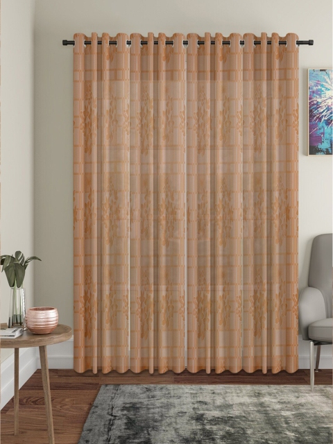 

Molly & Michel Beige Set of 4 Floral Long Door Curtain