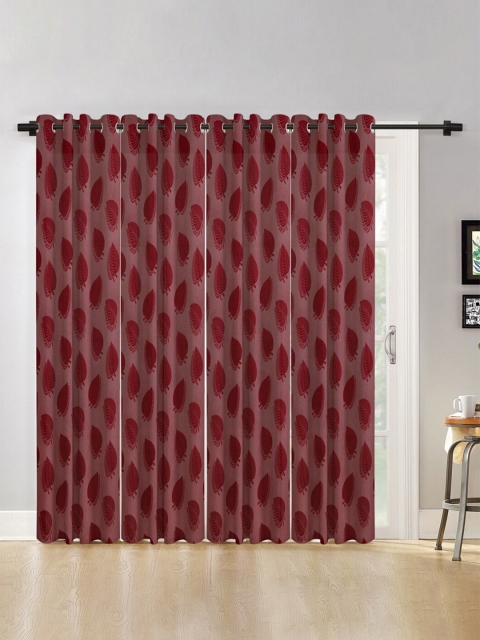 

Molly & Michel Maroon Set of 4 Door Curtain