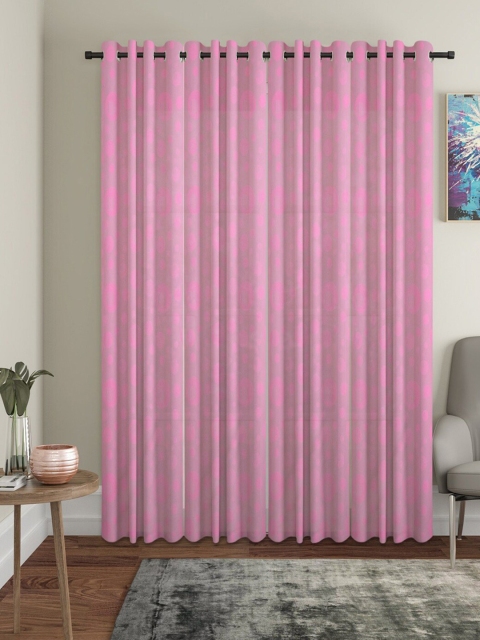 

Molly & Michel Pink Set of 4 Long Door Curtain
