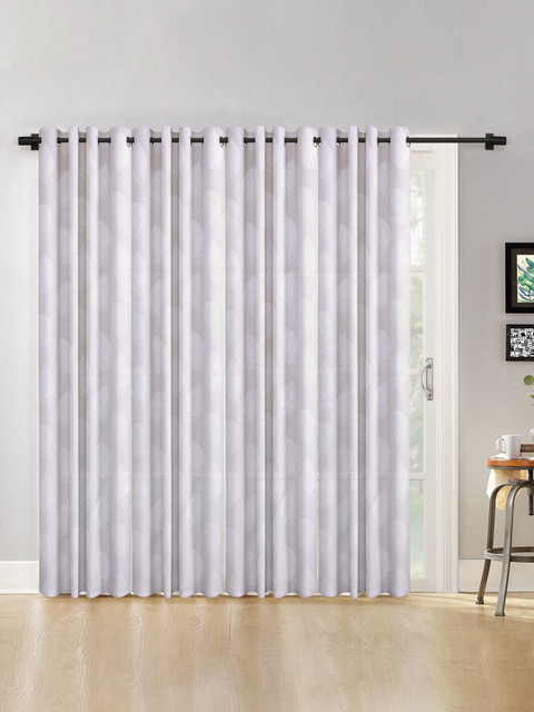 

Molly & Michel White Set of 4 Long Door Curtain